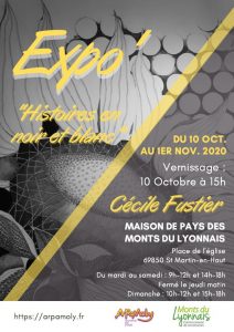 Affiche Exposition Histoires en Noir et Blanc du 10 octobre au 1 novembre 2020