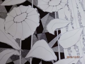 Tableau fleurs Histoires en noir et blanc